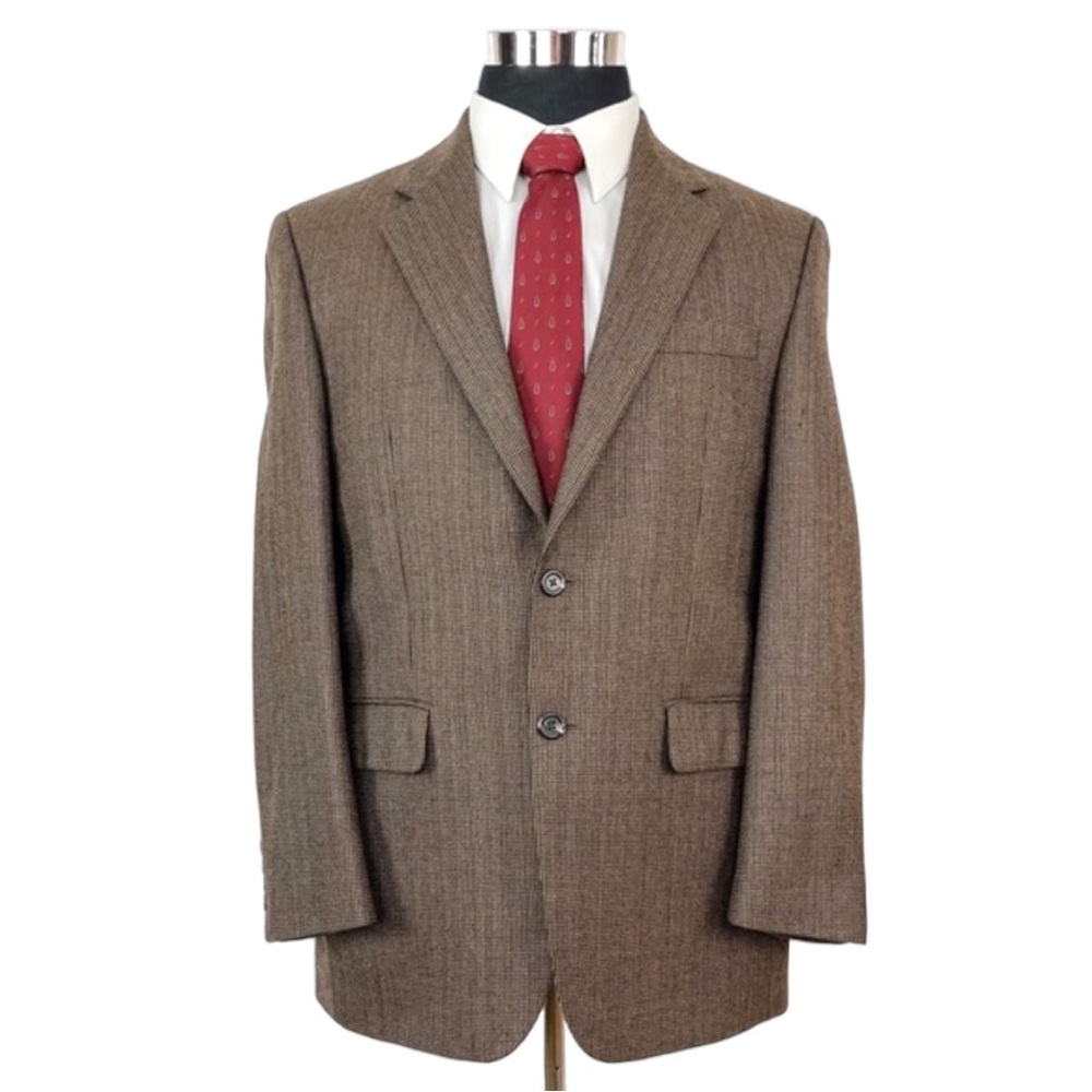 CHAPS Lambswool Houndstooth Sport Coat Blazer